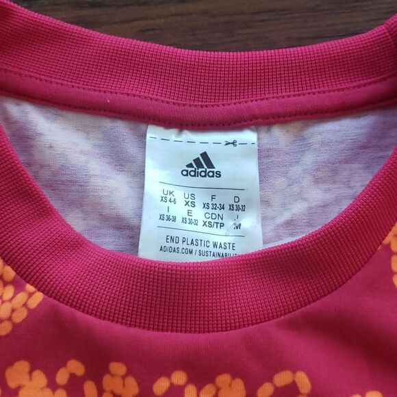 NWOT FARM Rio x Adidas Pink Orange Tropical Toucan Sleeveless Tank Top Size XS - Picture 3 of 6